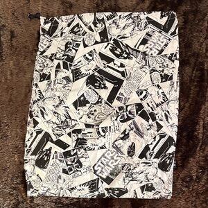 Toms X Star Wars comic Black and White Drawstring shoe travel and storage Bag